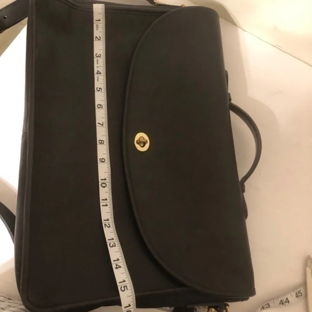 Coach vintage black leather briefcase laptop bag